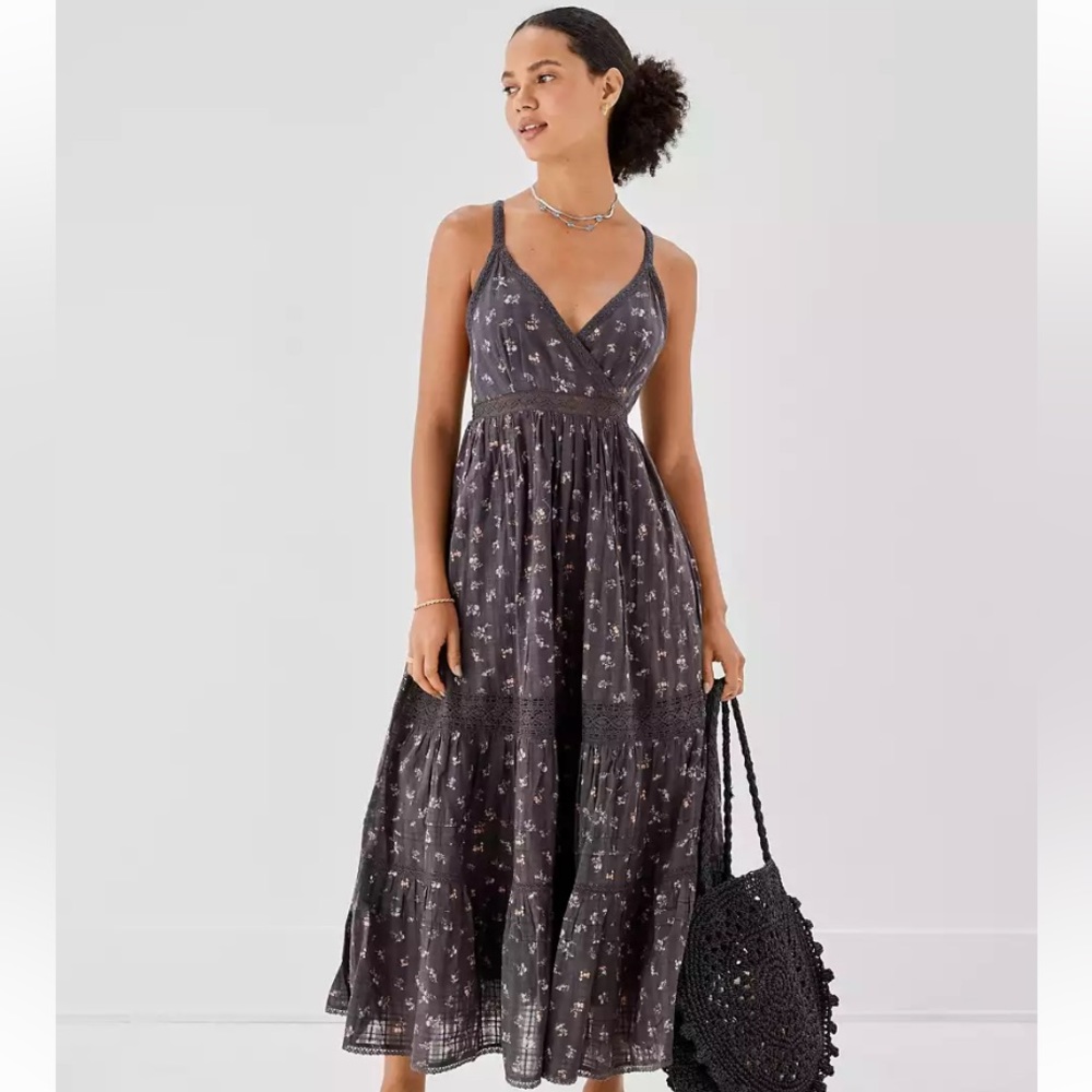 American Eagle Lace Trim Maxi Dress